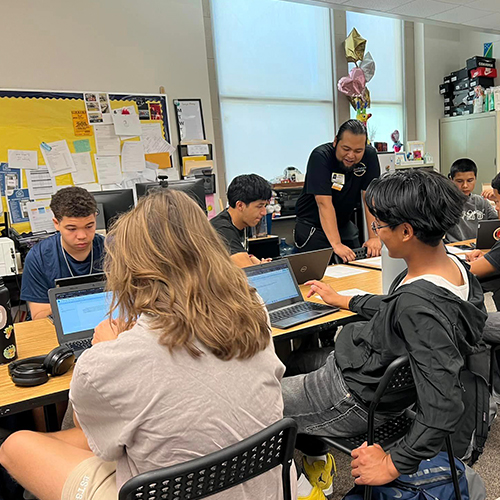  STudents at computer lab