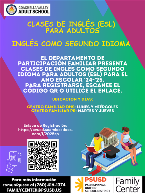 Clases de ciudadanía  Solid Star Solid Star Solid Star  (760) 416-1374   Familycenter@psusd.us ¿Interesado en prepararse 