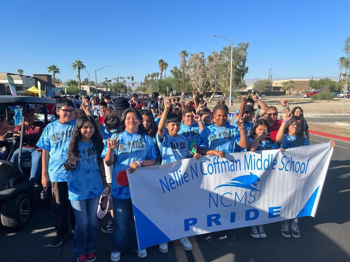 NCMS students showing pride