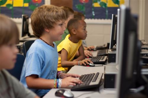 students in a computer lab