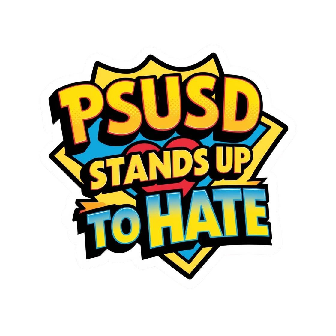Logo for PSUSD Stands up to Hate